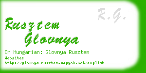 rusztem glovnya business card